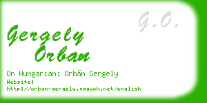 gergely orban business card