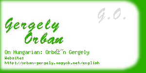 gergely orban business card